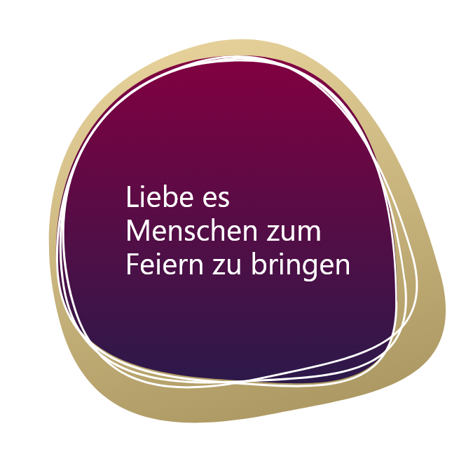 Ein Kreis mit der Aufschrift „Liebe es Menschen zu helfen“.