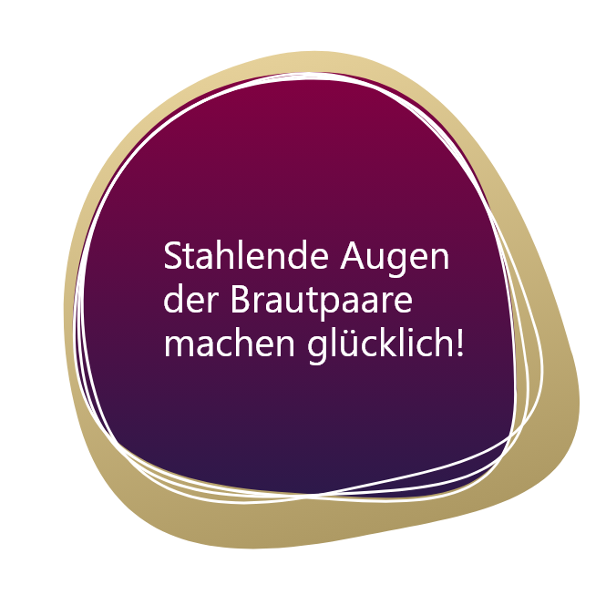 Auf der Suche nach dem perfekten Hochzeits-DJ in München? Schauen Sie sich diesen Kreis mit lila Hintergrund an, auf dem steht: „stadeln augen der brutpaare mach glück.“ Perfekt für Ihren DJ Hoch